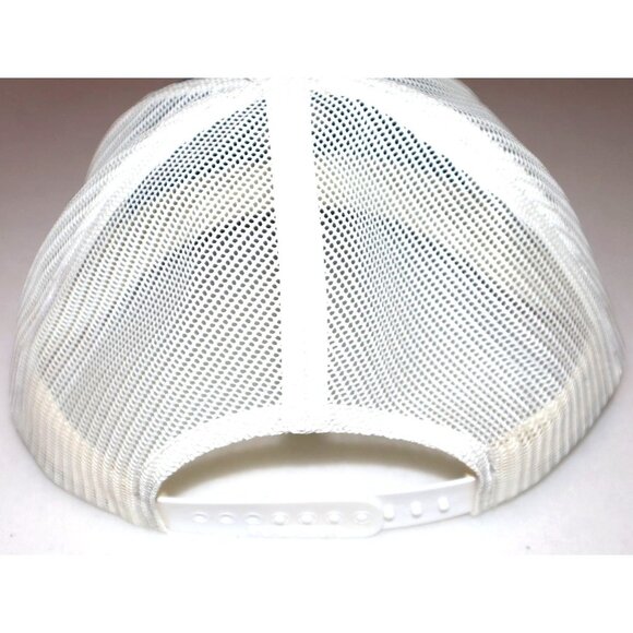 Africa Trucker Hat Blue Tan Mesh Snapback Embroidered Adjustable Unisex Retro - Picture 2 of 4